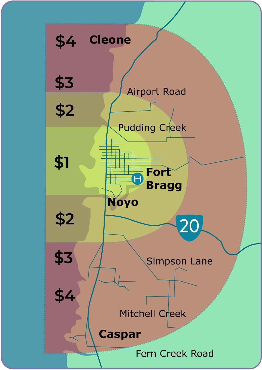 Bus Service Range and Pricing